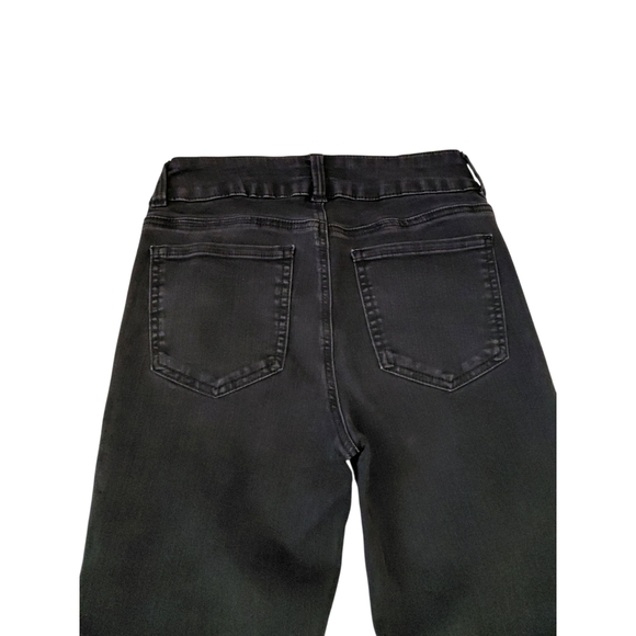 Black Flare Wide Leg Jeans High-Rise - Picture 7 of 7